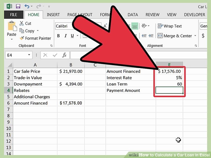 Calculate Monthly Mortgage Payment Excel Unique How to Calculate A Car Loan In Excel 10 Steps with