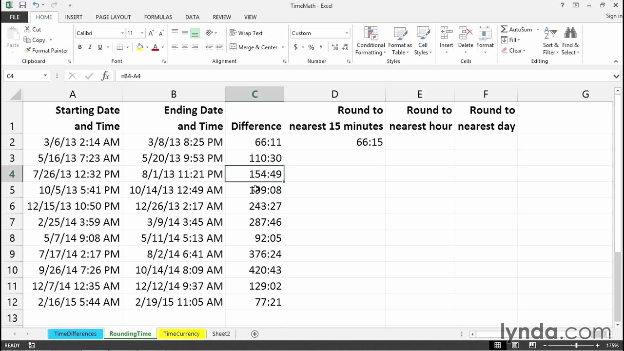 Calculate Time Card In Excel Beautiful Calculating with Hours Minutes and Time Of Day