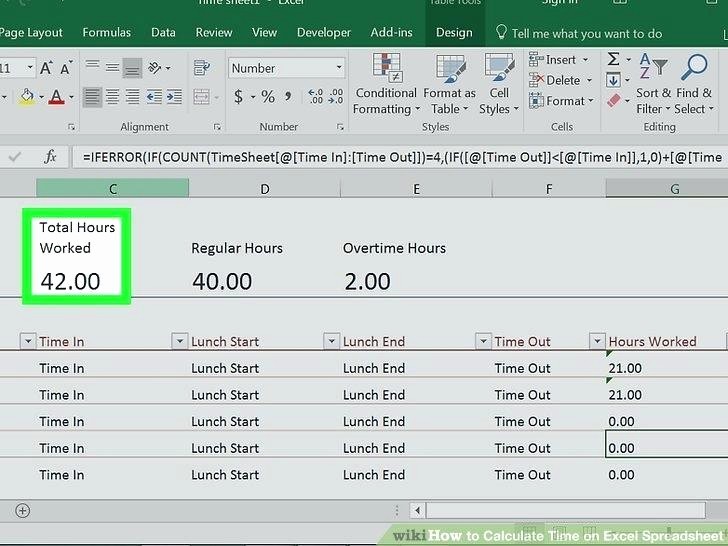 Calculate Time Card In Excel Unique Time Card Calculator with Lunch Breaks Excel