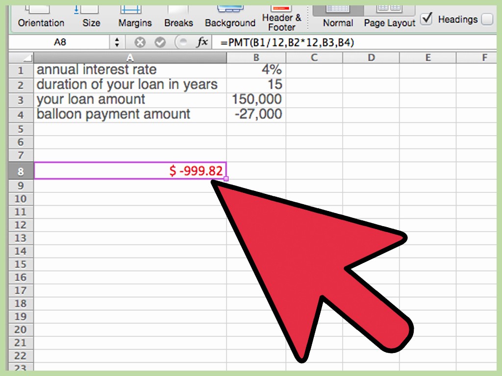 Calculating Mortgage Payment In Excel New How to Calculate A Balloon Payment In Excel with