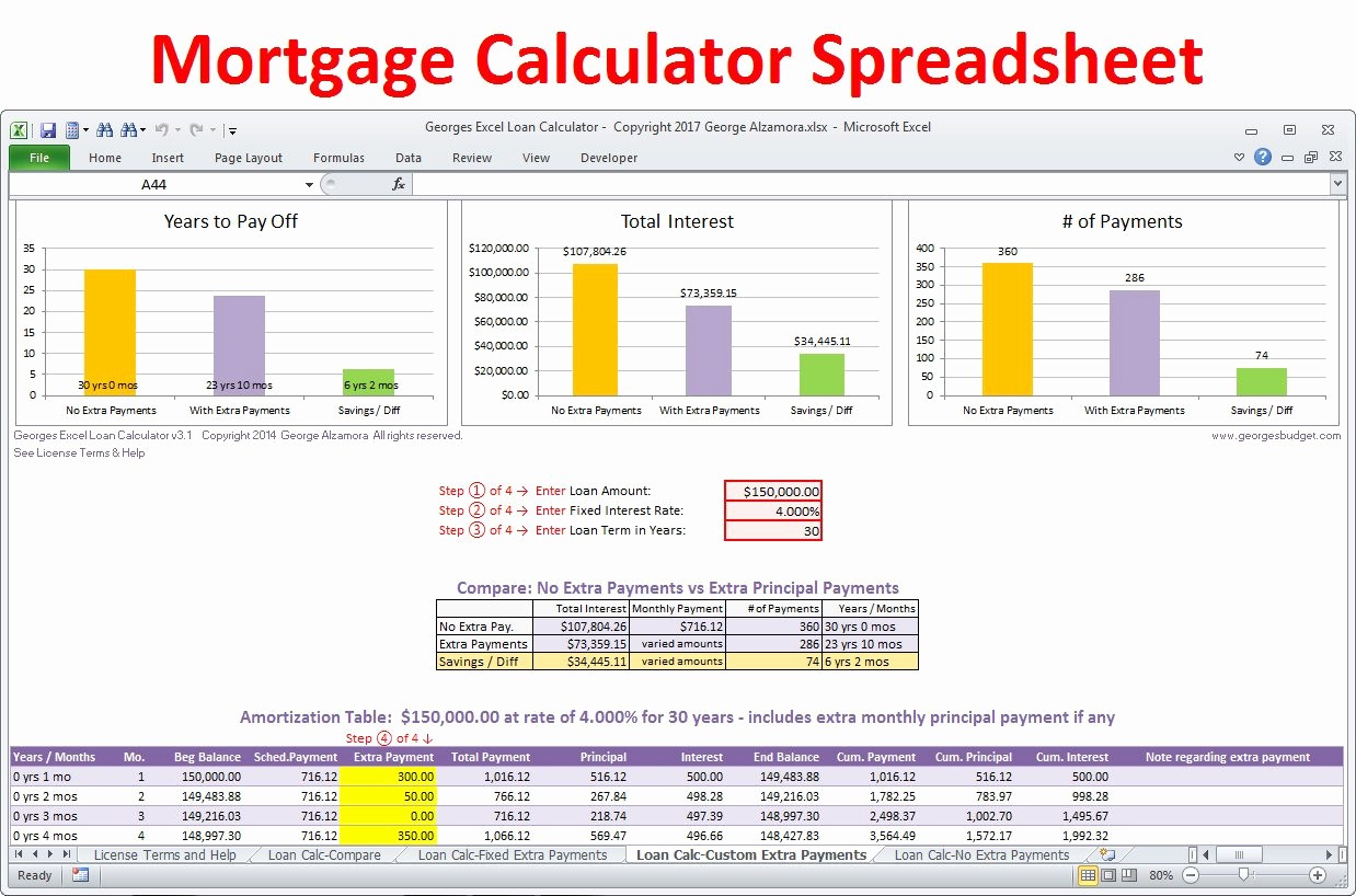 Calculating Mortgage Payments In Excel Beautiful Mortgage Loans Excel Mortgage Loan Calculator