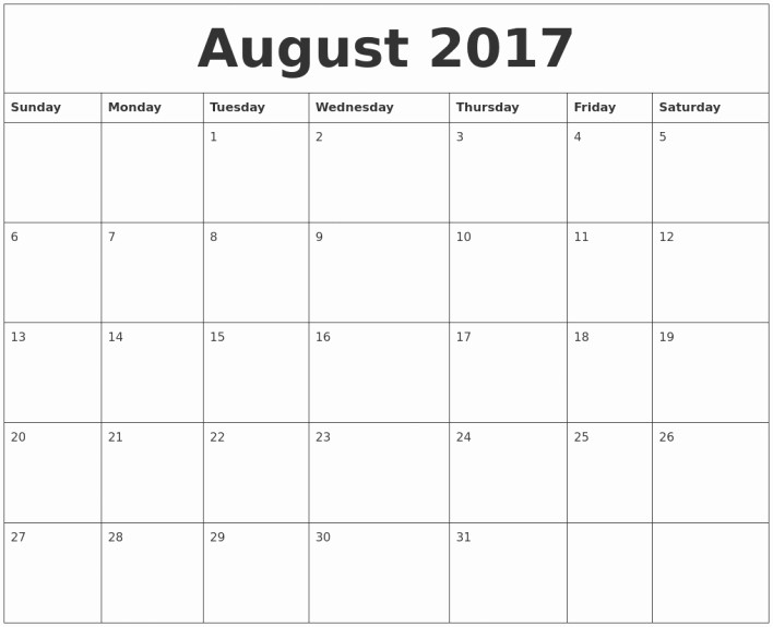 Calendar 2017 Monday to Sunday Best Of Monday Through Sunday Calendar Template