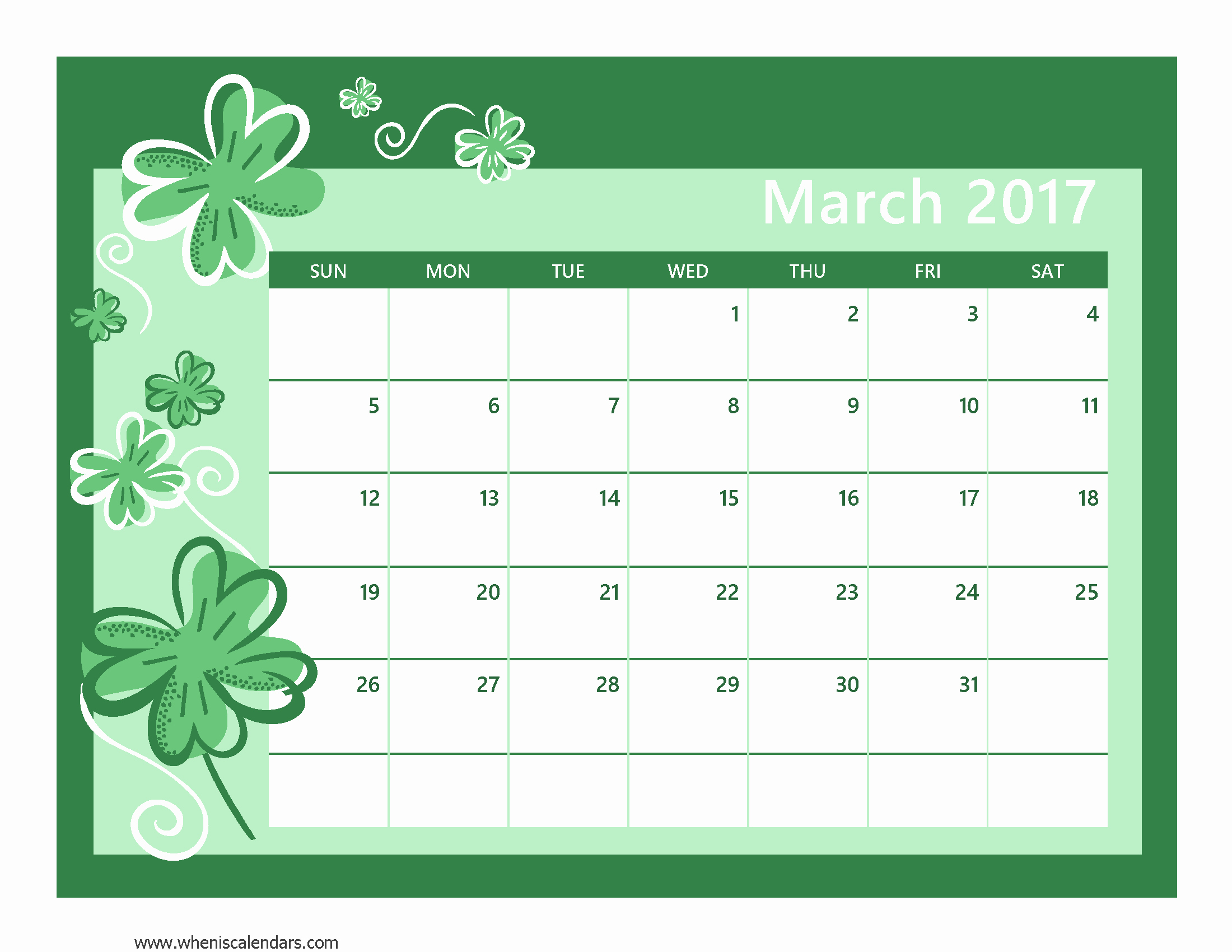 Calendar 2017 Template with Holidays Inspirational March 2017 Calendar Printable with Holidays