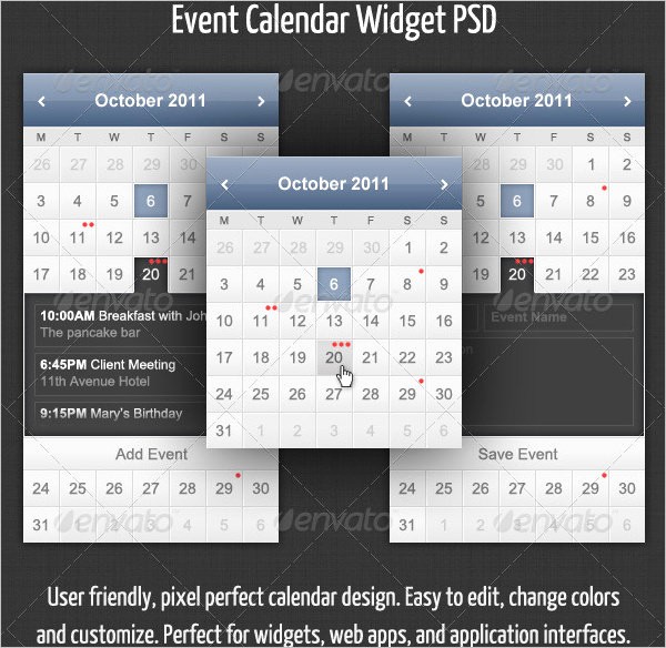Calendar Of events Template 2015 Awesome event Calendar Templates 16 Free Download