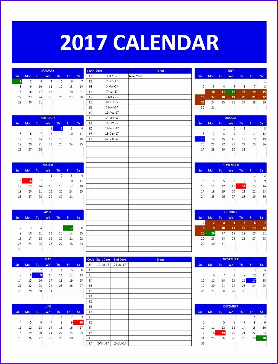 Calendar Of events Template 2015 Best Of 8 event Calendar Excel Template Exceltemplates
