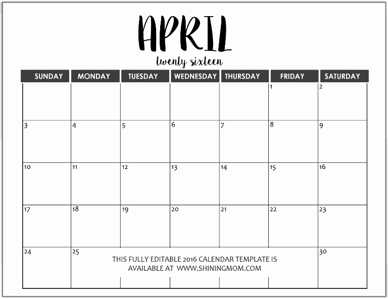 Calendar Of events Template Word Fresh Just In Fully Editable 2016 Calendar Templates In Ms Word