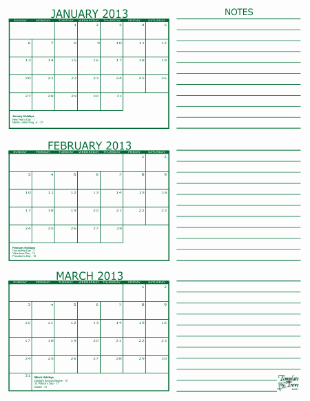 Calendar One Day Per Page Lovely Free Printable 3 Month Calendar In Pdf format Five Colors