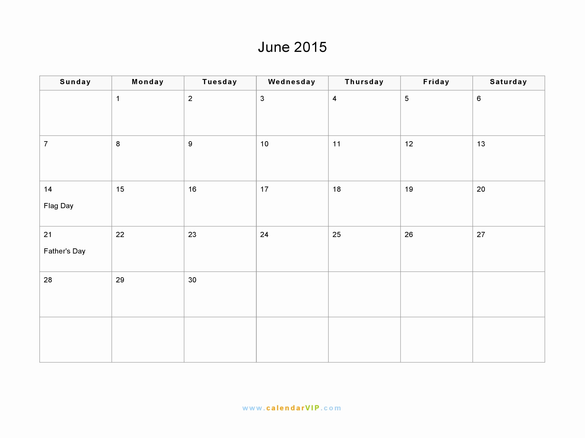 Calendar Template for June 2015 Elegant June 2015 Calendar Blank Printable Calendar Template In