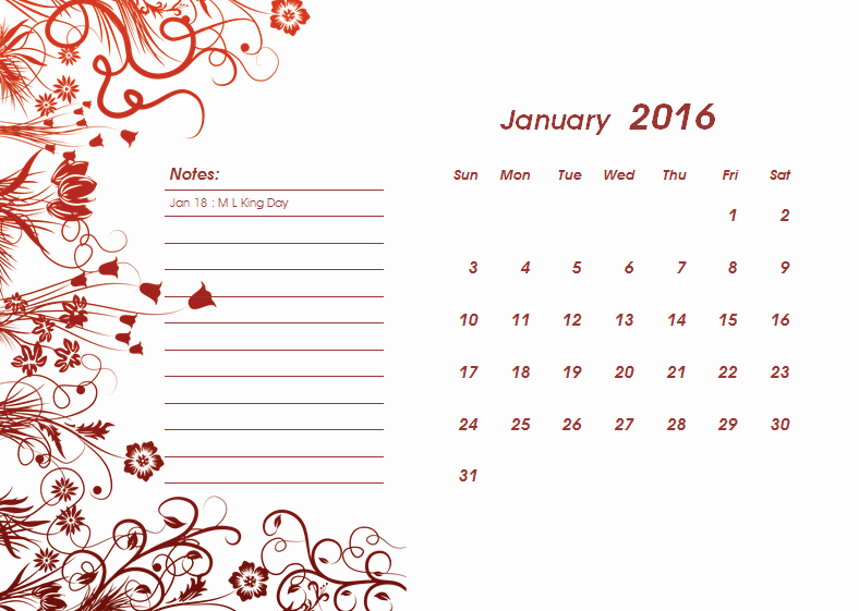 Calendar Templates for Ms Word Unique 2016 Calendar Template Templates for Microsoft Word