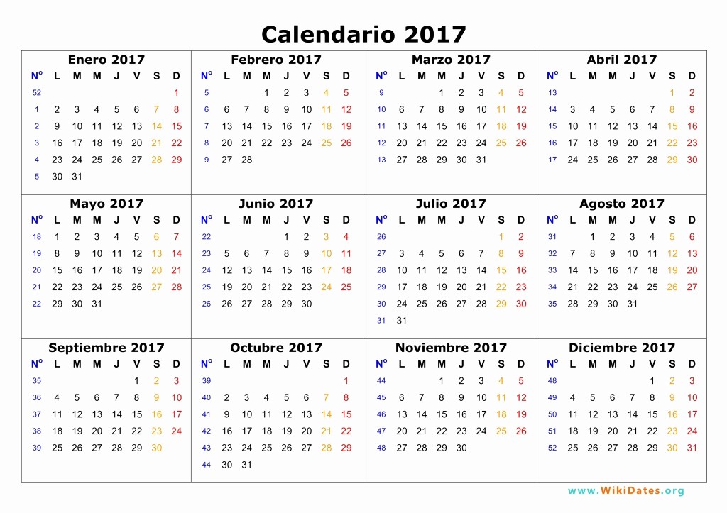 Calendario Anual 2017 Para Imprimir Luxury Calendario 2017 Calendario De España Del 2017
