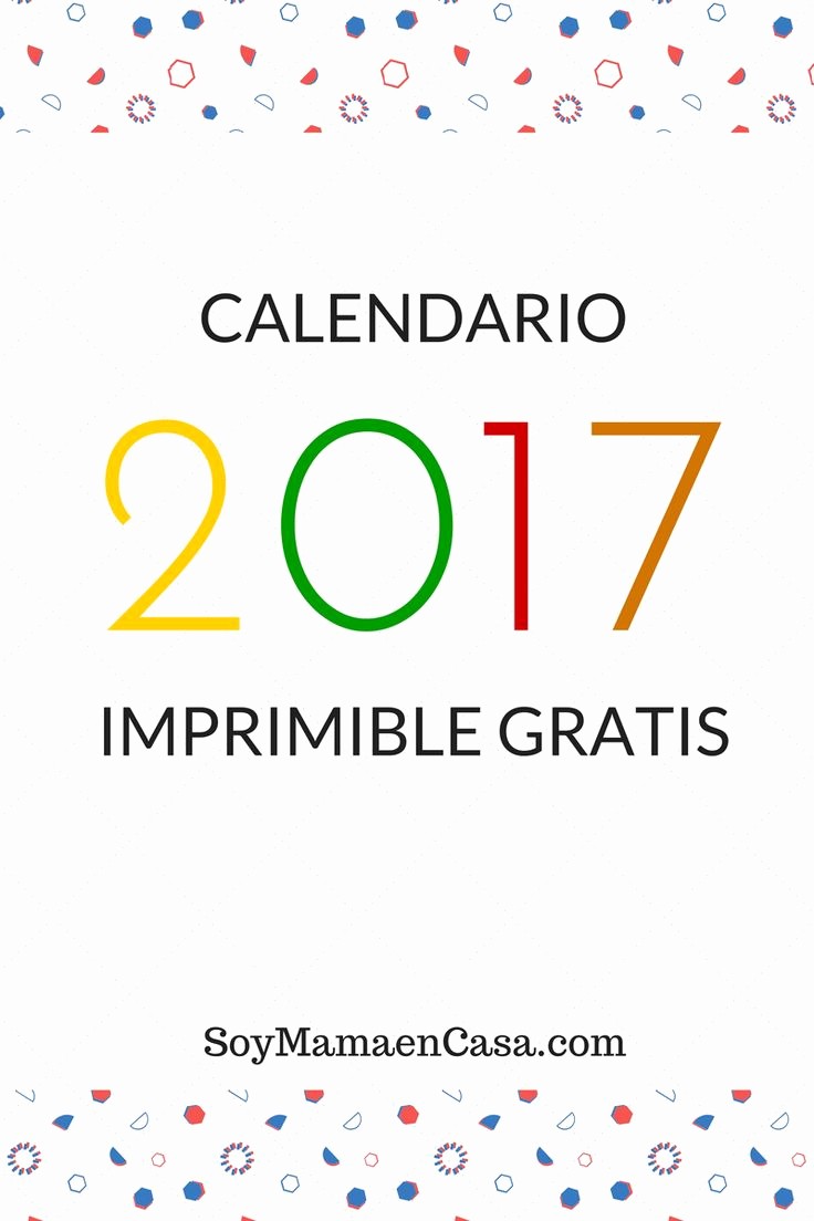 Calendario Diciembre 2017 Para Imprimir Inspirational Las 25 Mejores Ideas sobre Calendario 2017 En Pinterest Y