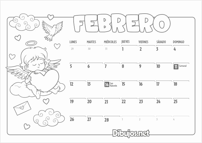 Calendario Febrero 2018 Para Imprimir Best Of Calendario Infantil 2018 Para Imprimir Y Colorear
