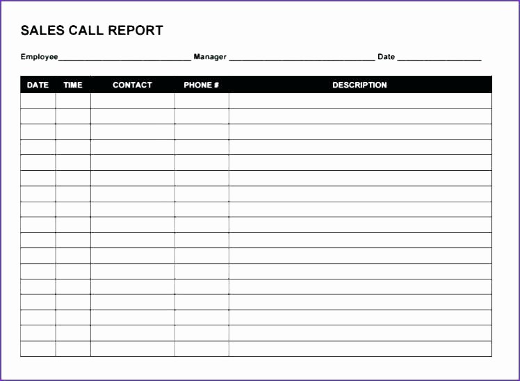 Call Sheets for Sales Reps Awesome Daily Phone Call Log Template Tracking Sheet Sales Rep