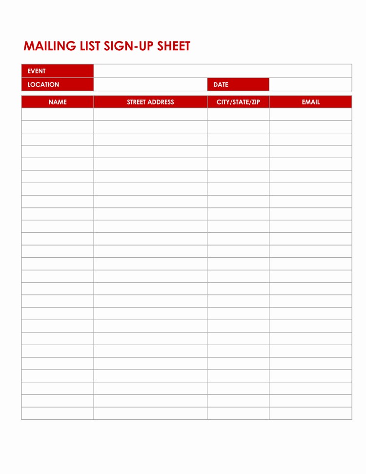 Carpool Sign Up Sheet Template Unique 26 Free Sign Up Sheet Templates Excel &amp; Word