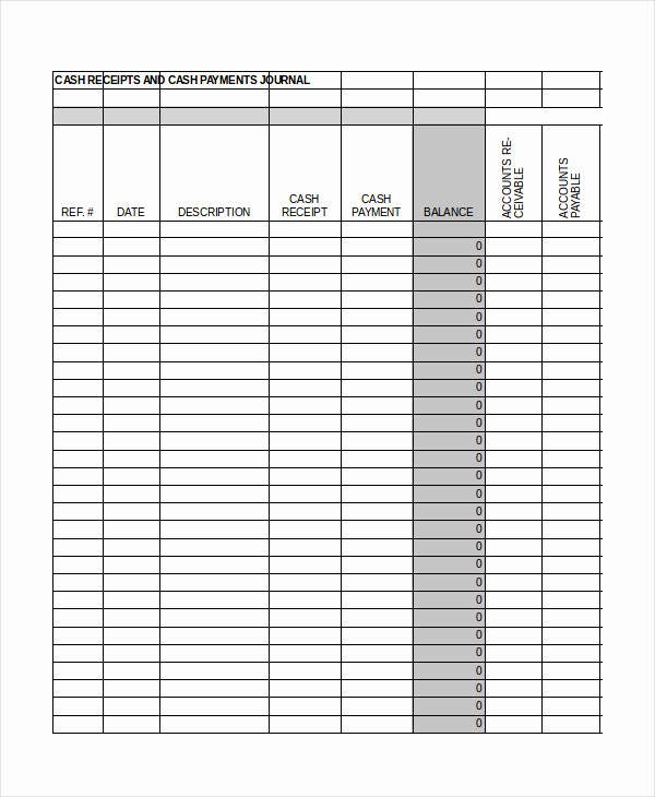 Cash Disbursement Journal Template Excel Awesome Journal Template 5 Free Excel Documents Download