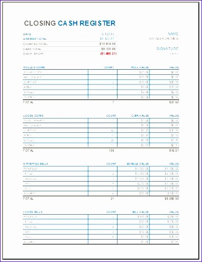 Cash Drawer Balance Sheet Template Inspirational 9 Cashier Balance Sheet Exceltemplates Exceltemplates