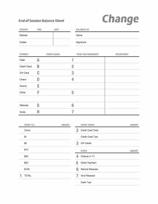 Cash Drawer Balance Sheet Template Lovely Free Cashier Balance Sheet Template for Excel 2013
