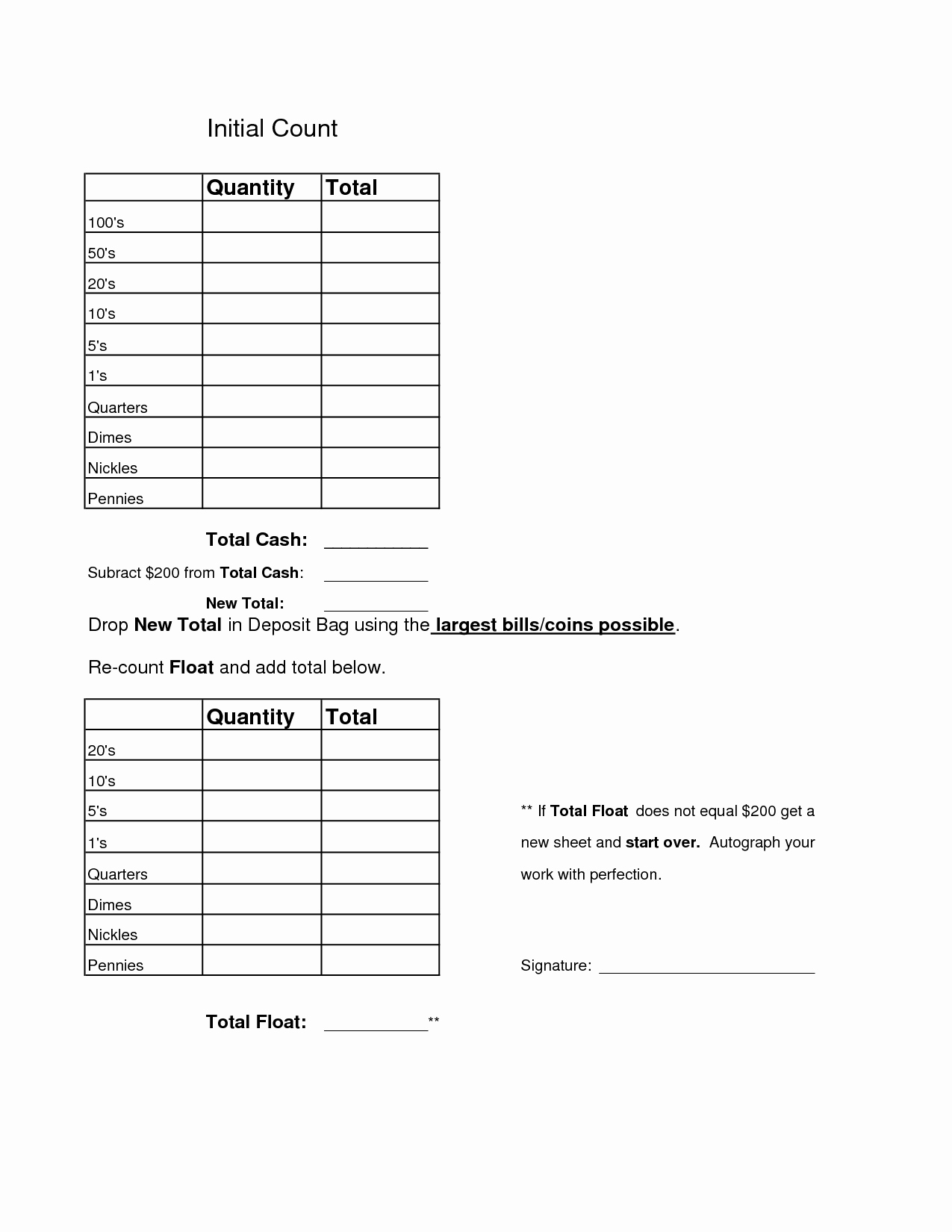 Cash Drawer Balance Sheet Template Luxury 19 Best Of Cash Count Worksheet Cash Register