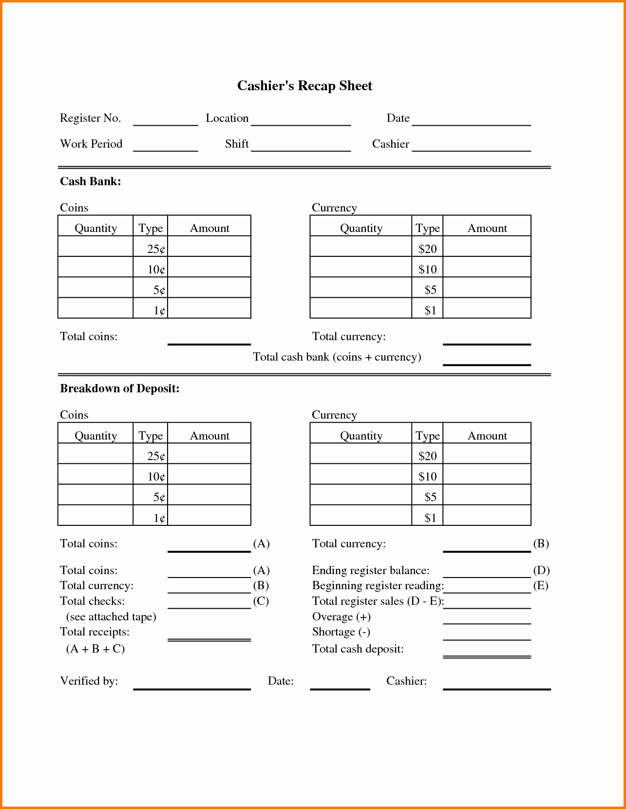 Cash Drawer Balance Sheet Template Luxury Cash Drawer Balance Sheet