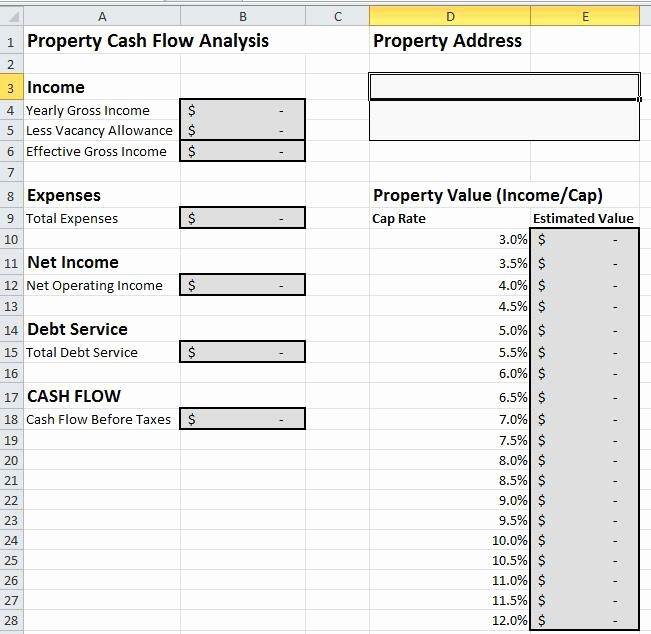 Cash Flow Analysis Example Excel Best Of Rental Cash Flow Analysis Spreadsheet for Excel