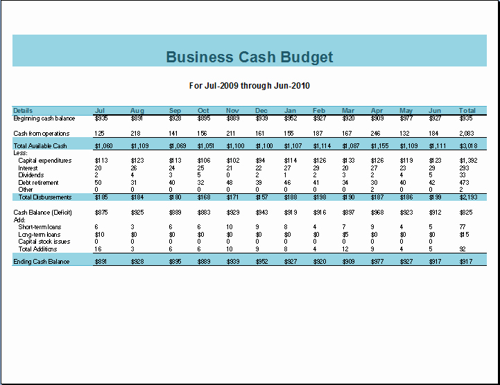 Cash Flow Budget Template Excel Lovely Cash Bud Template