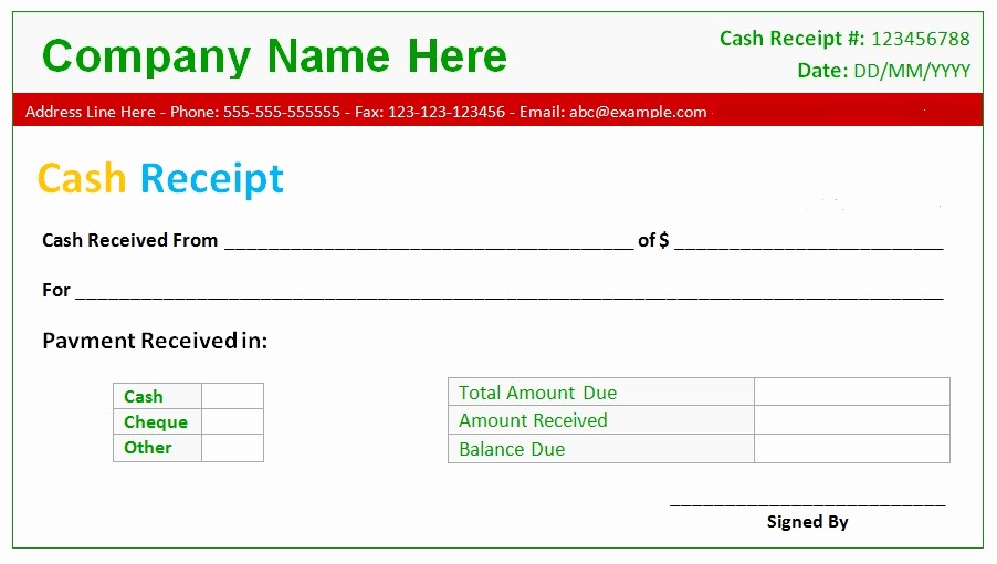 Cash Receipt format In Excel New Download Free Cash Receipt Excel Templates for Business