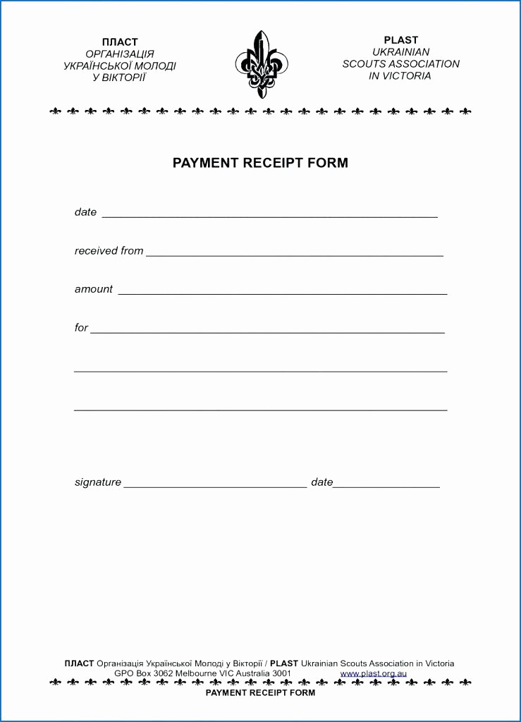 Cash Receipt format In Excel New Payment Cash Receipt Template Excel form