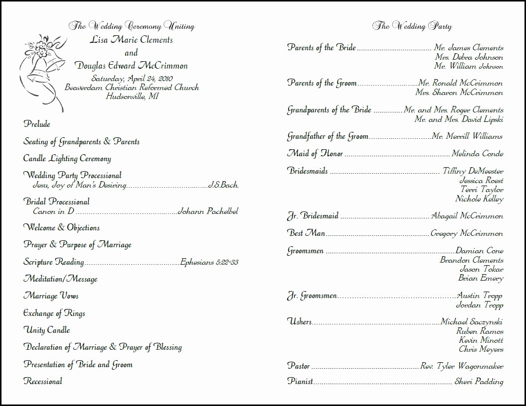Catholic Wedding Program Template Free Awesome Best S Of Layout Church Programs Printable