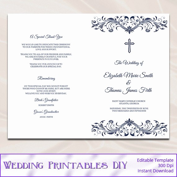 Catholic Wedding Program Template Free Unique Download What Font to Use for Wedding Programs Free