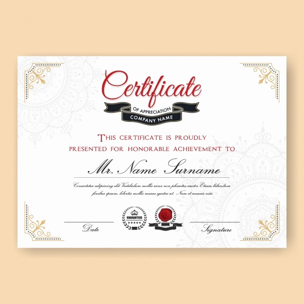 certificate template design