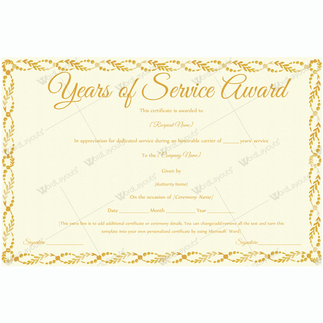 Certificate for Years Of Service Luxury 89 Elegant Award Certificates for Business and School events