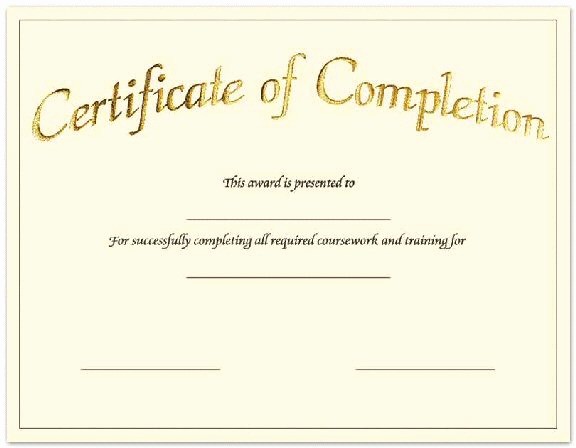Certificate Of Accomplishment Template Free Awesome Printable Certificates Of Pletion