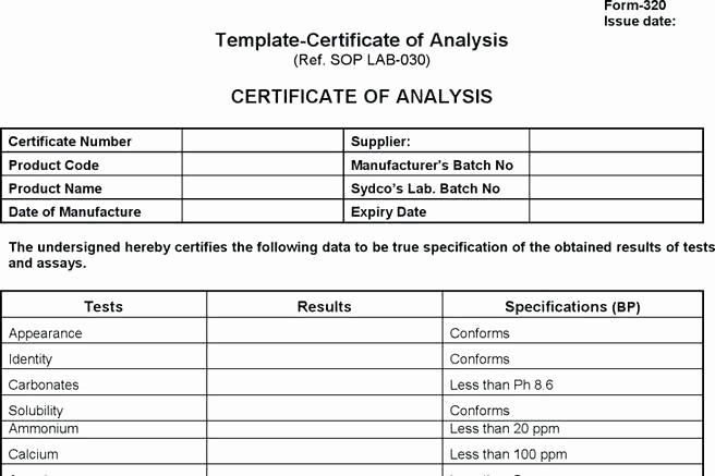 Certificate Of Analysis Template Excel Lovely Job Analysis Template Free Word Excel Documents Download