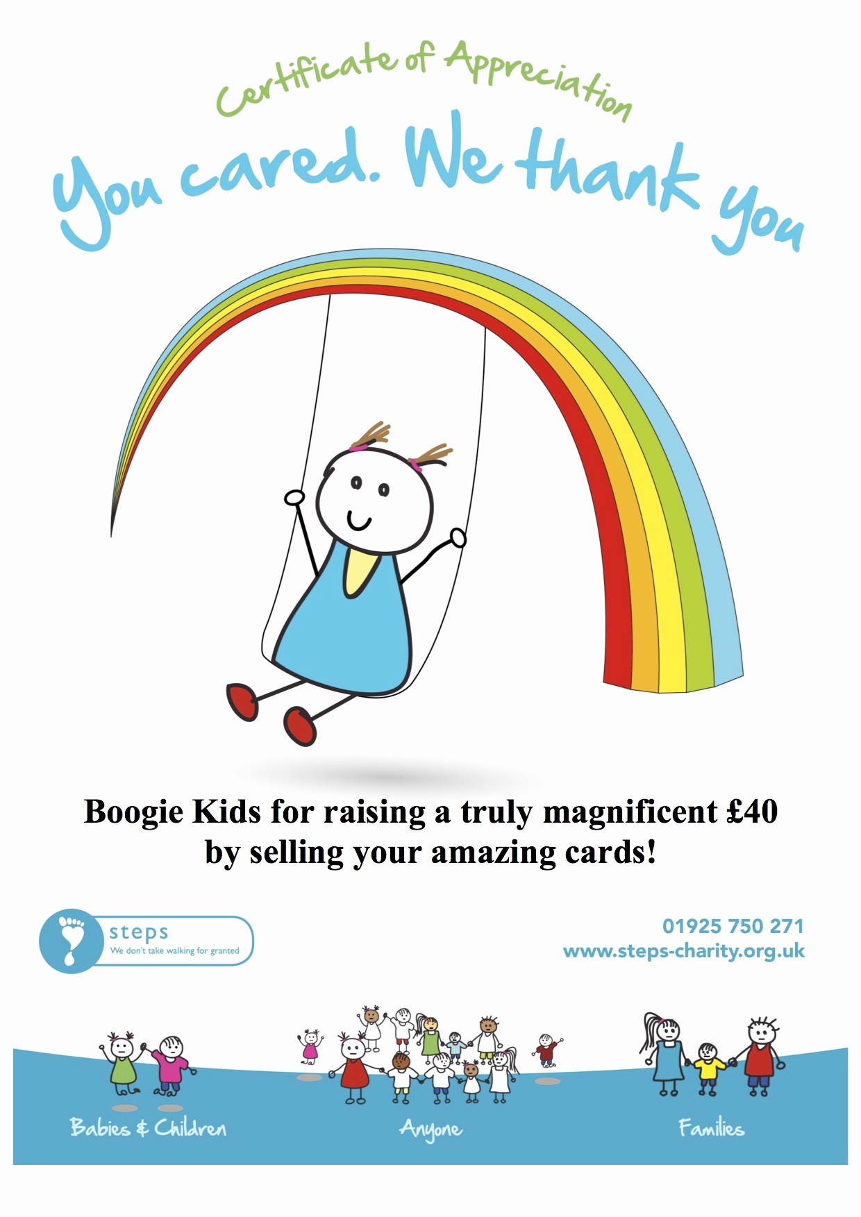 Certificate Of Appreciation for Students Lovely Charities We Have Supported Boogie Kids