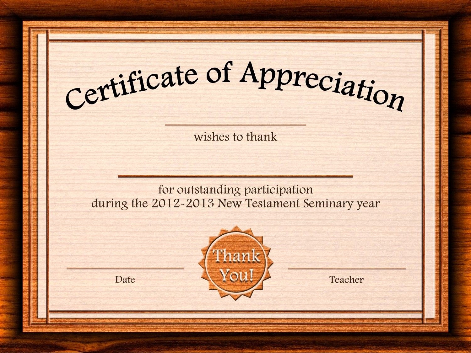 Certificate Of Appreciation Word Template New Free Certificate Appreciation Templates for Word