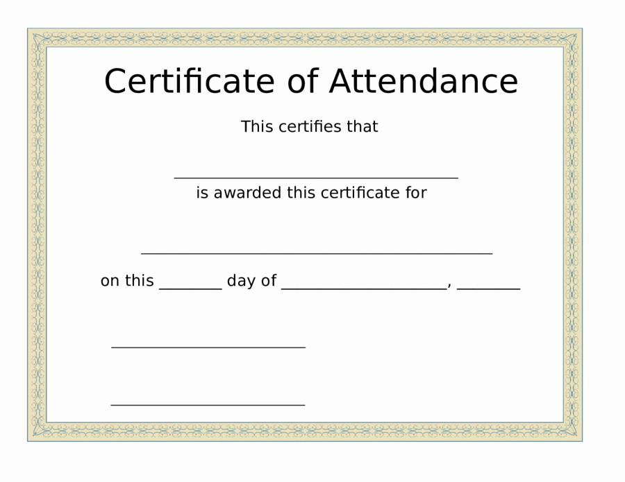 Certificate Of attendance Template Word Beautiful 2019 Certificate Of attendance Fillable Printable Pdf