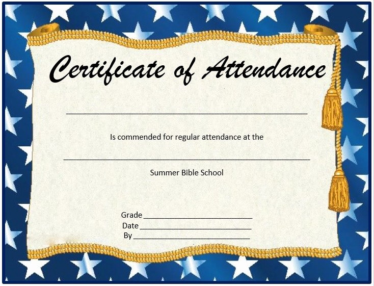 Certificate Of attendance Template Word Beautiful 8 Free Sample attendance Certificate Templates Printable