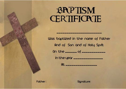 Certificate Of Baptism Word Template New 30 Baptism Certificate Templates Free Samples Word