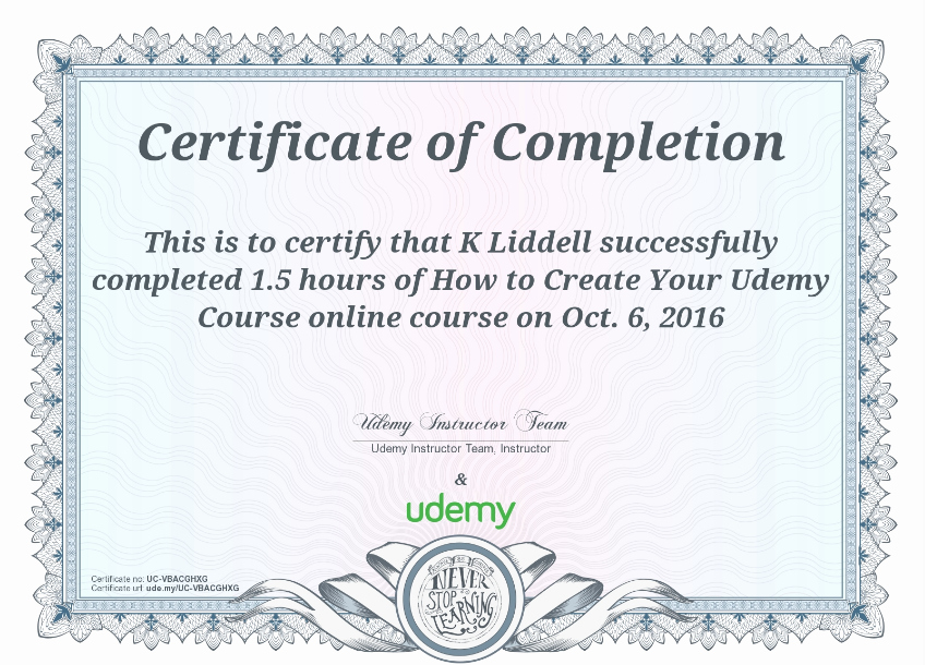 Certificate Of Completion Of Training Inspirational Certificate Of Pletion – Udemy