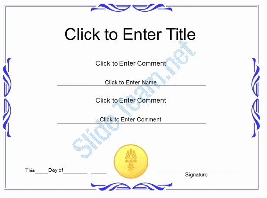 Certificate Of Completion Template Powerpoint Beautiful Award Recognition Diploma Certificate Template Of