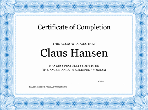 Certificate Of Completion Template Powerpoint Inspirational Certificates Fice
