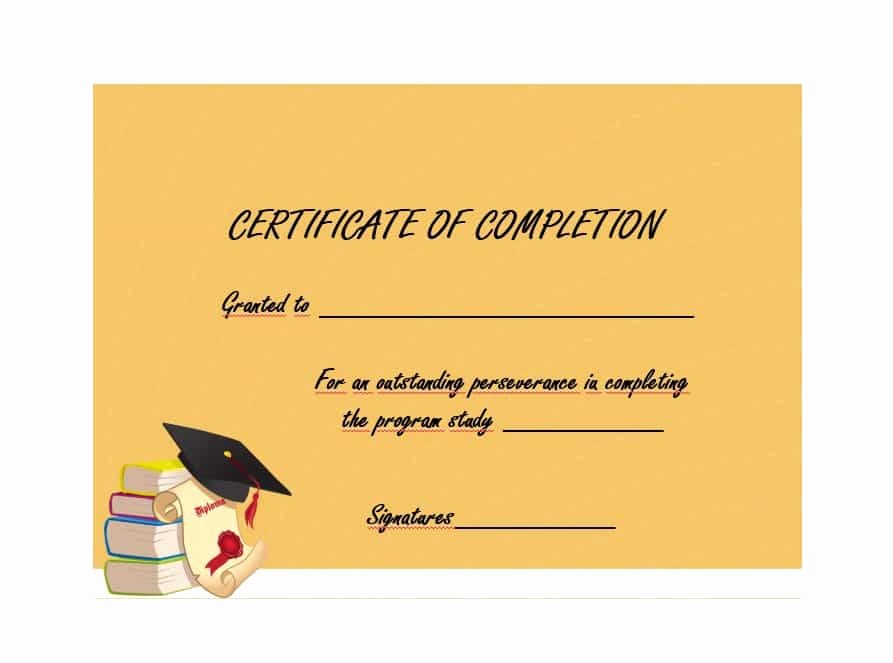 Certificate Of Completion Template Powerpoint Lovely 40 Fantastic Certificate Of Pletion Templates [word