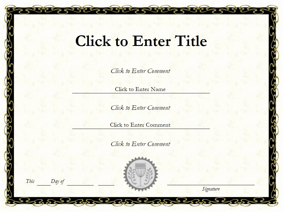 Certificate Of Completion Template Powerpoint Unique How to Create Certificate Achievement Templates In