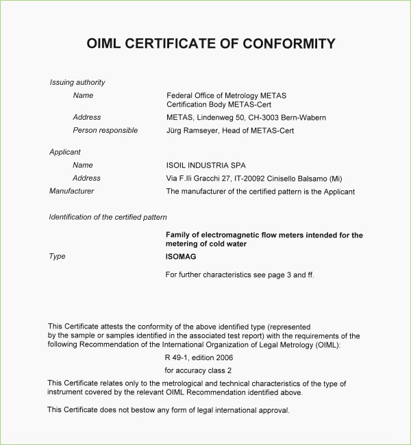 Certificate Of Compliance Template Word Elegant Letter Conformity format – thepizzashop