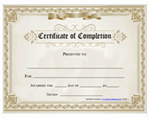 Certificate Of Course Completion Template Elegant 37 Free Certificate Of Pletion Templates In Word Excel Pdf