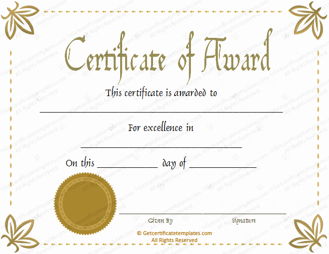 Certificate Of Excellence Template Word Lovely Certificate Of Excellence Template