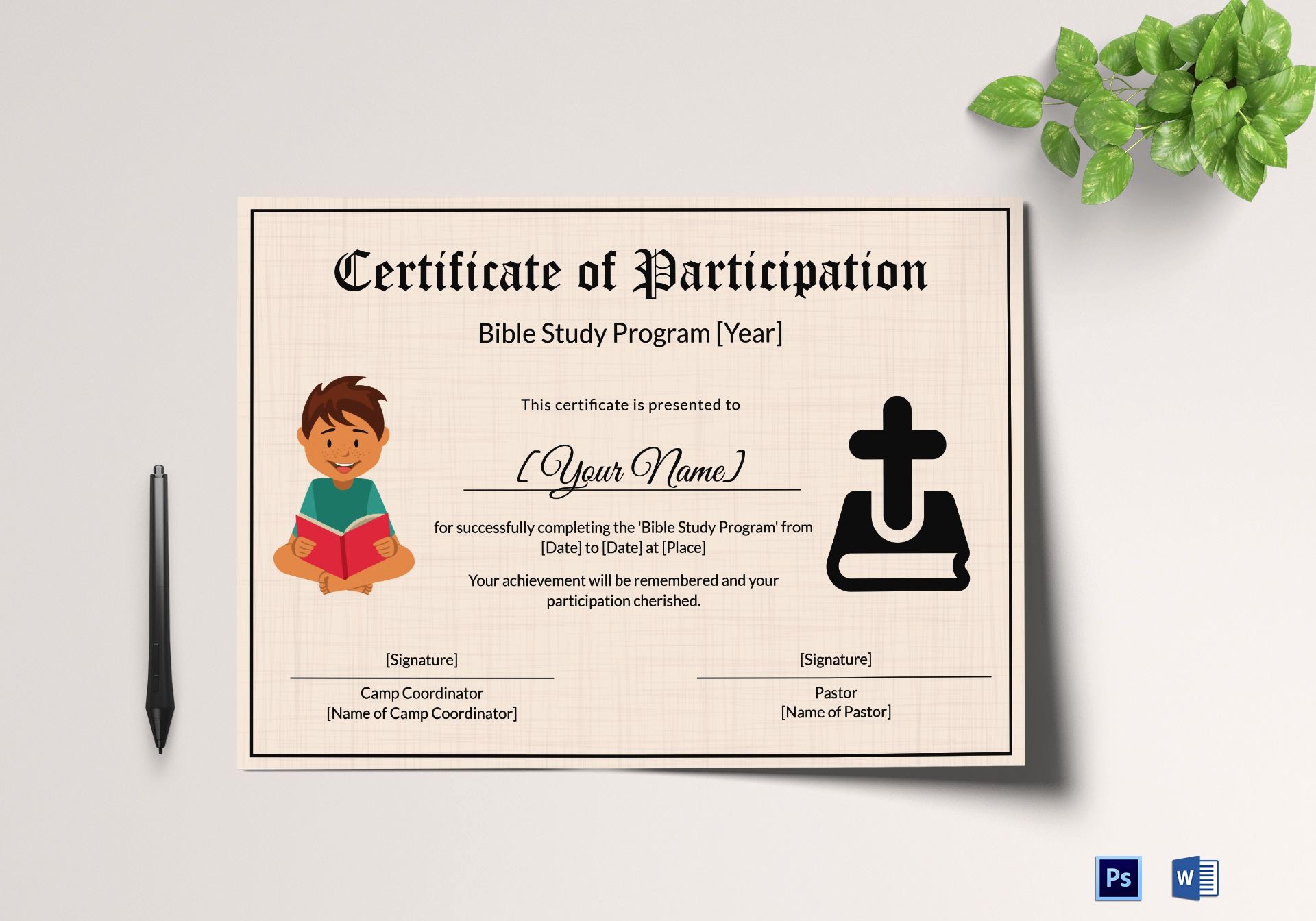 Certificate Of Participation for Kids Elegant Bible Prophecy Program Certificate for Kids Design
