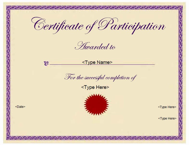 Certificate Of Participation for Kids Elegant Certificate Of Participation Can Be Offered to Children