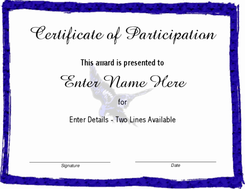 Certificate Of Participation for Kids Fresh Award Certificate Templates