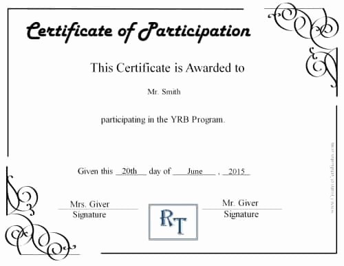 Certificate Of Participation Wording Samples Best Of Free Certificate Of Participation